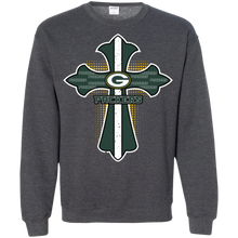Load image into Gallery viewer, Cross Shirt For Jesus And Green Bay Packers Fans Sweatshirt
