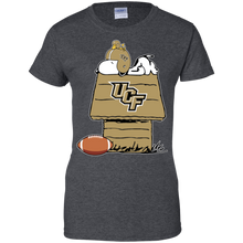 Load image into Gallery viewer, Ucf Knights Snoopy And Woodstock Waiting For Football Season T-Shirt For Women