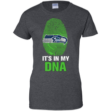 Load image into Gallery viewer, Seahawks Football It Is In My Dna T-Shirt For Women
