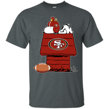 Load image into Gallery viewer, San Francisco 49ers Snoopy And Woodstock Waiting For Football Season T - Shirt For Men
