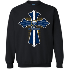 Load image into Gallery viewer, Cross Shirt For Jesus And Buffalo Sabres Fans Sweatshirt