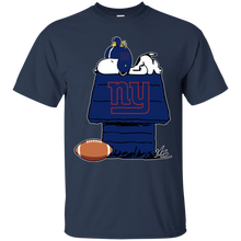 Load image into Gallery viewer, New York Giants Snoopy And Woodstock Waiting For Football Season T - Shirt For Men