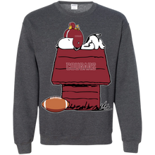 Load image into Gallery viewer, Washington State Cougars Snoopy And Woodstock Waiting For Football Season Sweatshirt