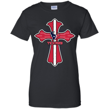 Load image into Gallery viewer, Cross Shirt For Jesus And Houston Texans Fans T-Shirt For Women