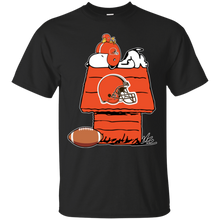 Load image into Gallery viewer, Cleveland Browns Snoopy And Woodstock Waiting For Football Season T - Shirt For Men