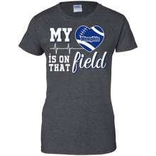 Load image into Gallery viewer, Memphis Tigers Football My Heart is on that Field T-Shirt For Women