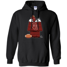 Load image into Gallery viewer, Oklahoma Sooners Snoopy And Woodstock Waiting For Football Season Hoodie Shirt