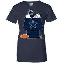 Load image into Gallery viewer, Dallas Cowboys Snoopy And Woodstock Waiting For Football Season T-Shirt For Women