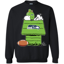 Load image into Gallery viewer, Seattle Seahawks Snoopy And Woodstock Waiting For Football Season Sweatshirt