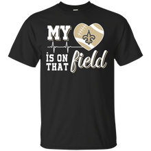 Load image into Gallery viewer, New Orleans Saints Football My Heart is on that Field T - Shirt For Men