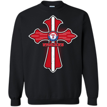 Load image into Gallery viewer, Cross Shirt For Jesus And Texas Rangers Fans Sweatshirt