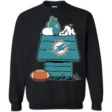 Load image into Gallery viewer, Miami Dolphins Snoopy And Woodstock Waiting For Football Season Sweatshirt
