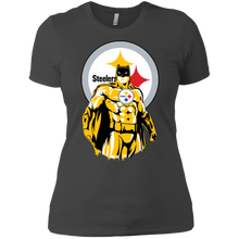 Load image into Gallery viewer, Steelers Football Batman T-Shirt For Women