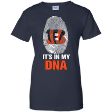 Load image into Gallery viewer, Bengals Football It Is In My Dna T-Shirt For Women