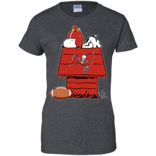Load image into Gallery viewer, Tampa Bay Buccaneers Snoopy And Woodstock Waiting For Football Season T-Shirt For Women