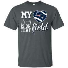 Load image into Gallery viewer, New England Patriots Football My Heart is on that Field T - Shirt For Men
