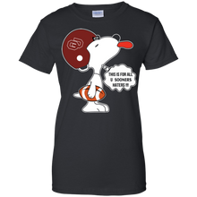 Load image into Gallery viewer, This Is For All U Oklahoma Sooners Haters Snoopy T-Shirt For Women