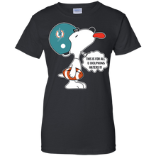 Load image into Gallery viewer, This Is For All U Miami Dolphins Haters Snoopy T-Shirt For Women