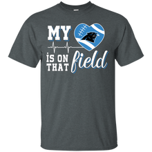 Load image into Gallery viewer, Carolina Panthers Football My Heart is on that Field T - Shirt For Men