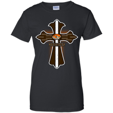 Load image into Gallery viewer, Cross Shirt For Jesus And Cleveland Browns Fans T-Shirt For Women