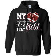 Load image into Gallery viewer, Oklahoma Sooners Football My Heart is on that Field Hoodie Shirt