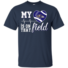 Load image into Gallery viewer, Baltimore Ravens Football My Heart is on that Field T - Shirt For Men