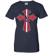 Load image into Gallery viewer, Cross Shirt For Jesus And Houston Texans Fans T-Shirt For Women