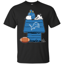 Load image into Gallery viewer, Detroit Lions Snoopy And Woodstock Waiting For Football Season T - Shirt For Men