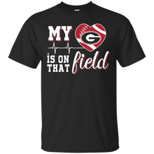 Load image into Gallery viewer, Georgia Bulldogs Football My Heart is on that Field T - Shirt For Men