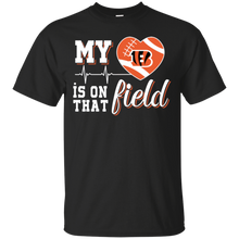 Load image into Gallery viewer, Cincinnati Bengals Football My Heart is on that Field T - Shirt For Men