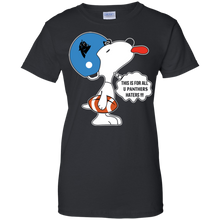 Load image into Gallery viewer, This Is For All U Carolina Panthers Haters Snoopy T-Shirt For Women