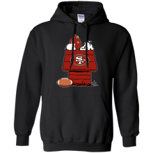 Load image into Gallery viewer, San Francisco 49ers Snoopy And Woodstock Waiting For Football Season Hoodie Shirt