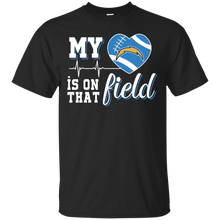 Load image into Gallery viewer, Los Angeles Chargers Football My Heart is on that Field T - Shirt For Men