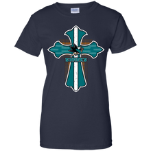 Load image into Gallery viewer, Cross Shirt For Jesus And San Jose Sharks Fans T-Shirt For Women