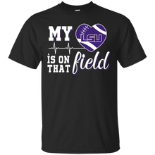 Load image into Gallery viewer, LSU Tigers Football My Heart is on that Field T - Shirt For Men