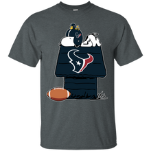 Load image into Gallery viewer, Houston Texans Snoopy And Woodstock Waiting For Football Season T - Shirt For Men