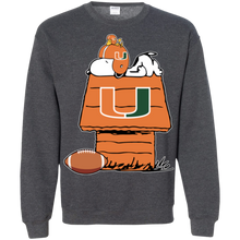 Load image into Gallery viewer, Miami Hurricanes Snoopy And Woodstock Waiting For Football Season Sweatshirt