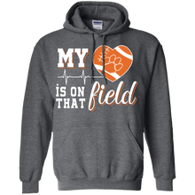 Load image into Gallery viewer, Clemson Tiger_Paw Football My Heart is on that Field Hoodie Shirt