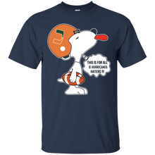 Load image into Gallery viewer, This Is For All U Miami Hurricanes Haters Snoopy T - Shirt For Men