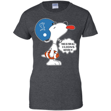 Load image into Gallery viewer, This Is For All U Detroit Lions Haters Snoopy T-Shirt For Women