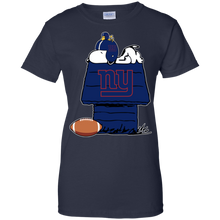 Load image into Gallery viewer, New York Giants Snoopy And Woodstock Waiting For Football Season T-Shirt For Women