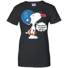 Load image into Gallery viewer, This Is For All U Detroit Lions Haters Snoopy T-Shirt For Women