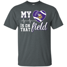 Load image into Gallery viewer, Minnesota Vikings Football My Heart is on that Field T - Shirt For Men