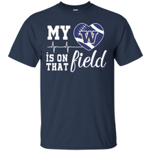Load image into Gallery viewer, Washington Huskies Football My Heart is on that Field T - Shirt For Men