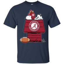 Load image into Gallery viewer, Alabama Crimson Snoopy And Woodstock Waiting For Football Season T - Shirt For Men