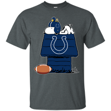Load image into Gallery viewer, Indianapolis Colts Snoopy And Woodstock Waiting For Football Season T - Shirt For Men