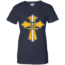 Load image into Gallery viewer, Cross Shirt For Jesus And Pittsburgh Penguins Fans T-Shirt For Women