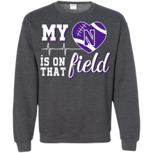Load image into Gallery viewer, Northwestern Wildcats Football My Heart is on that Field Sweatshirt