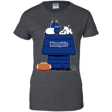 Load image into Gallery viewer, Memphis Tigers Snoopy And Woodstock Waiting For Football Season T-Shirt For Women