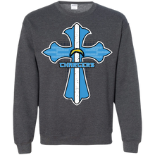 Load image into Gallery viewer, Cross Shirt For Jesus And Los Angeles Chargers Fans Sweatshirt